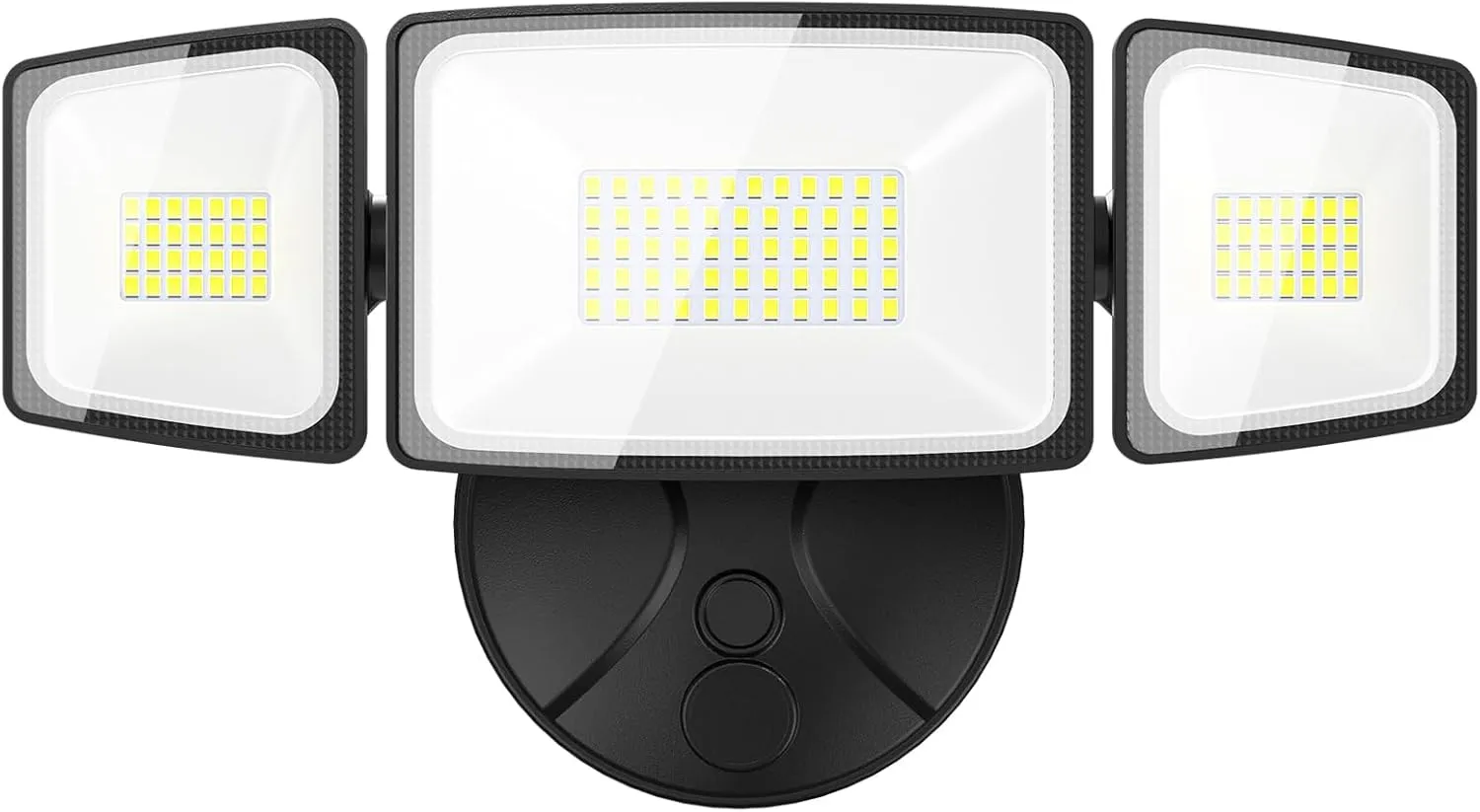 Onforu 60W Flood Lights Outdoor, 6000LM Brightness Security Lights Switch Controlled, 3 Adjustable Heads, IP65 Waterproof, 6500K Wall Mount Exterior LED Flood Light