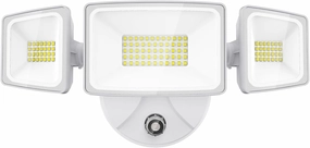 Onforu 60W LED Dusk to Dawn Outdoor Lighting, 6000LM Exterior Flood Lights, IP65 Waterproof Outdoor 3 Adjustable Heads Photocell Lights Fixture, 6500K Daylight Floodlights for Garage, Patio, Yard