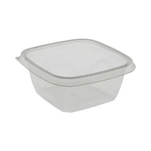Pactiv Evergreen EarthChoice Square Recycled Bowl, 16 oz, 5 x 5 x 1.75, Clear, Plastic, 504/Carton