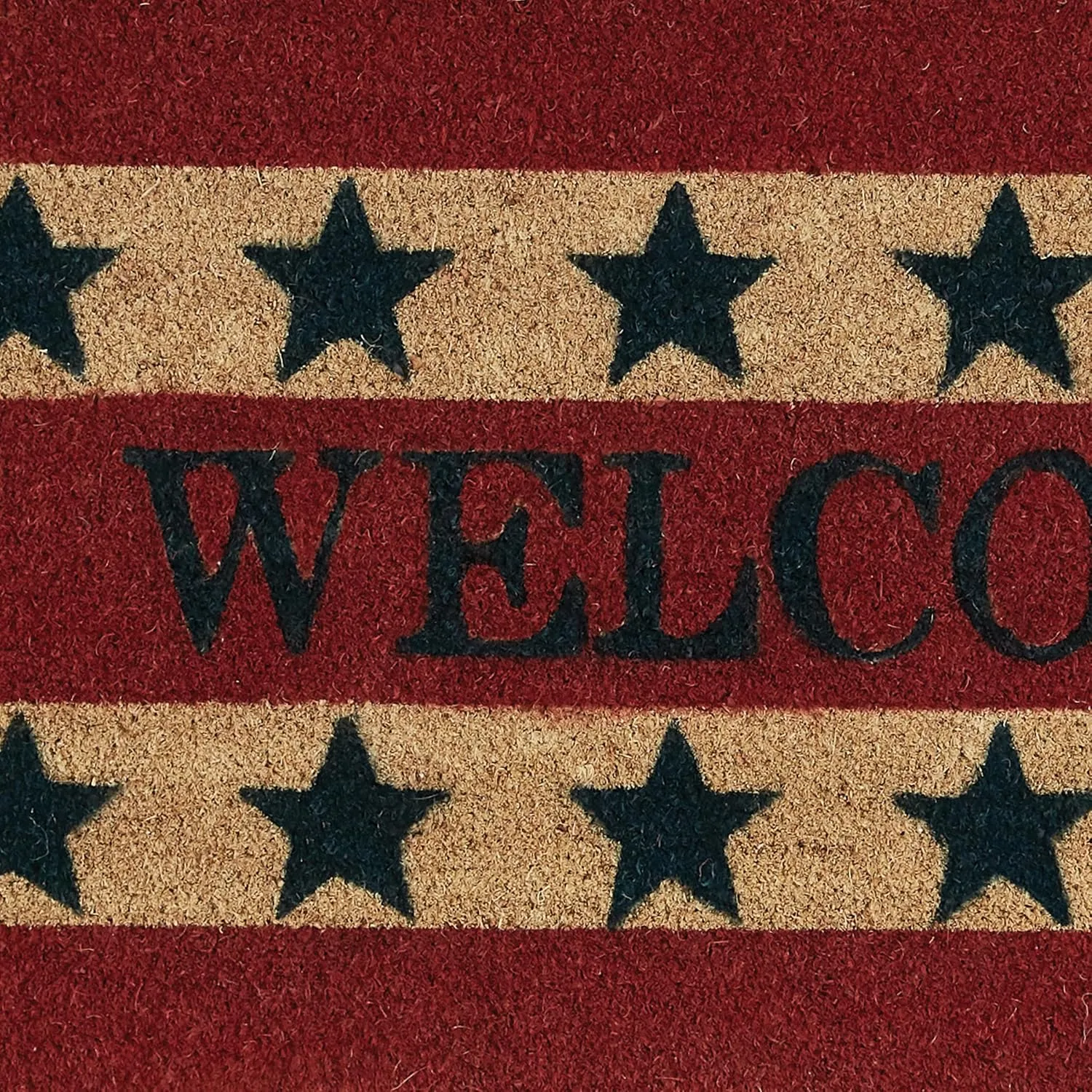 Park Designs Red Welcome Americana Doormat - 1'6" X 2'6"