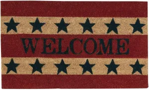 Park Designs Red Welcome Americana Doormat - 1'6" X 2'6"