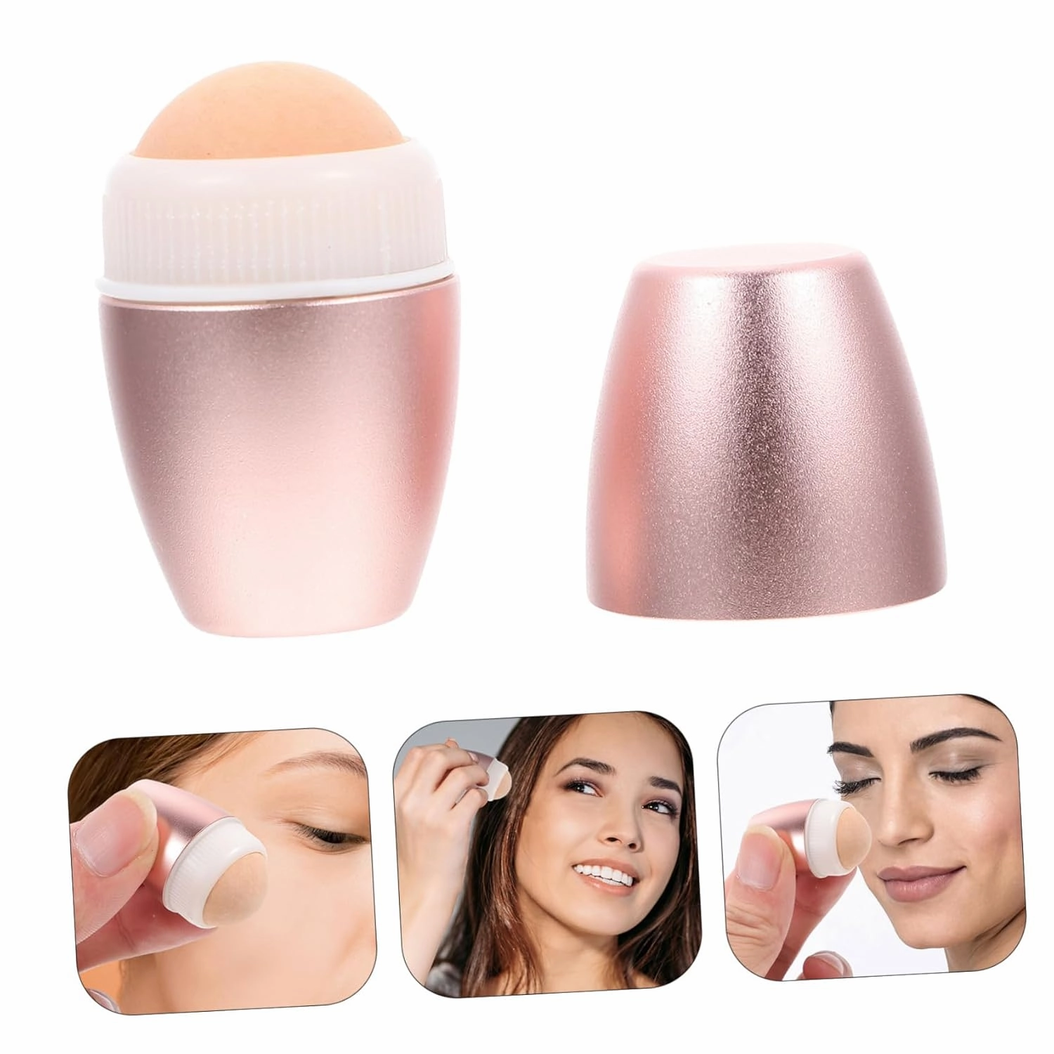 PartyKindom Volcanic Stone Oil Absorbing Roller for Women Portable Facial Tool Lightweight Easy to Use for Go Skin Care and Oily Skin Control