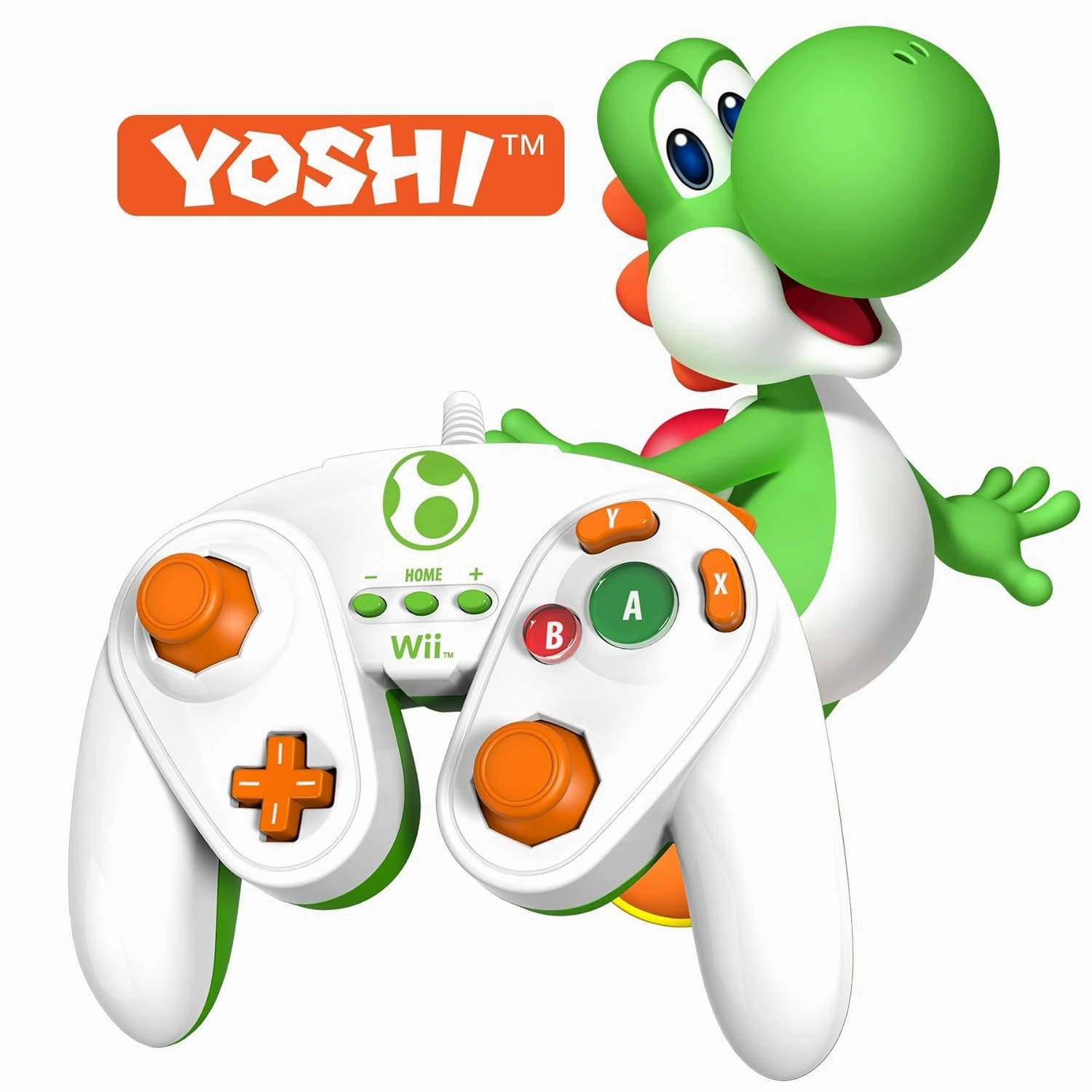 PDP Wired Fight Pad for Wii U - Yoshi (Renewed)