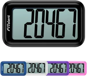 Pedometer for Walking Steps, 3D Accurate Simple Pedometer, Step Counter for Kids Men Women Seniors, Step Tracker with Clip Lanyard