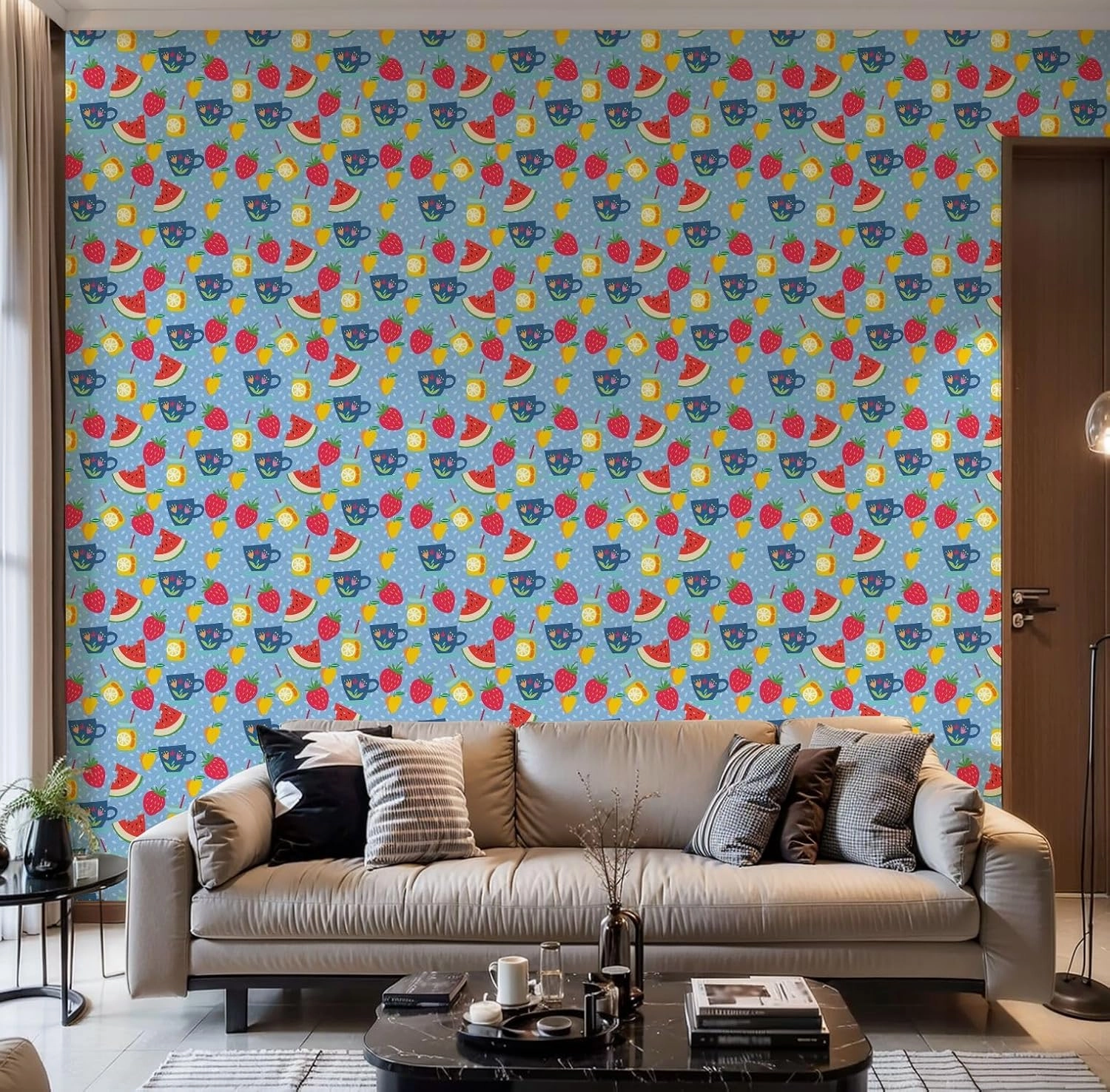 Peel and Stick Wallpaper Self Adhesive Wall Mural Childish Seamless Cute Contact Paper Renter Friendly Wallpaper for Kitchen Nursery Bedroom 17.7"x118"