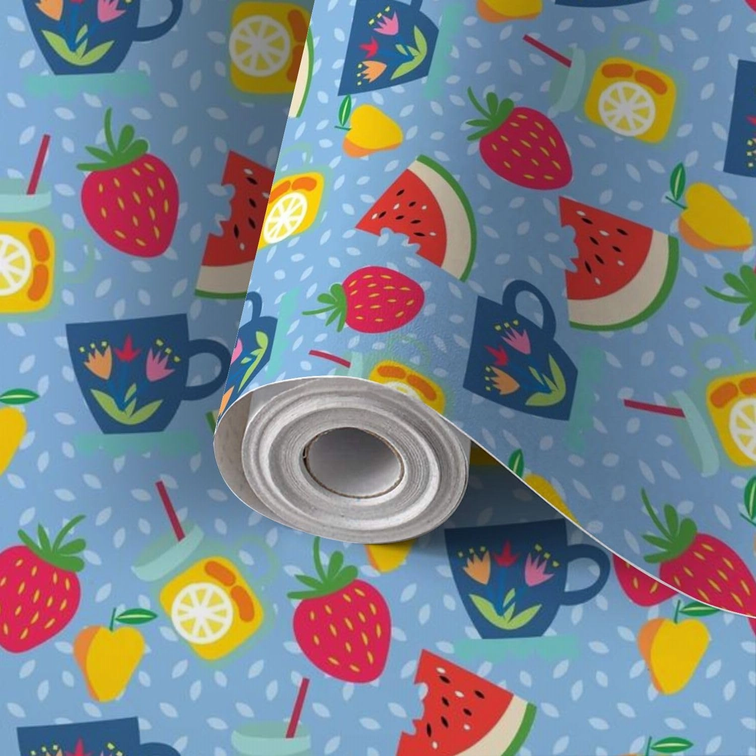 Peel and Stick Wallpaper Self Adhesive Wall Mural Childish Seamless Cute Contact Paper Renter Friendly Wallpaper for Kitchen Nursery Bedroom 17.7"x118"