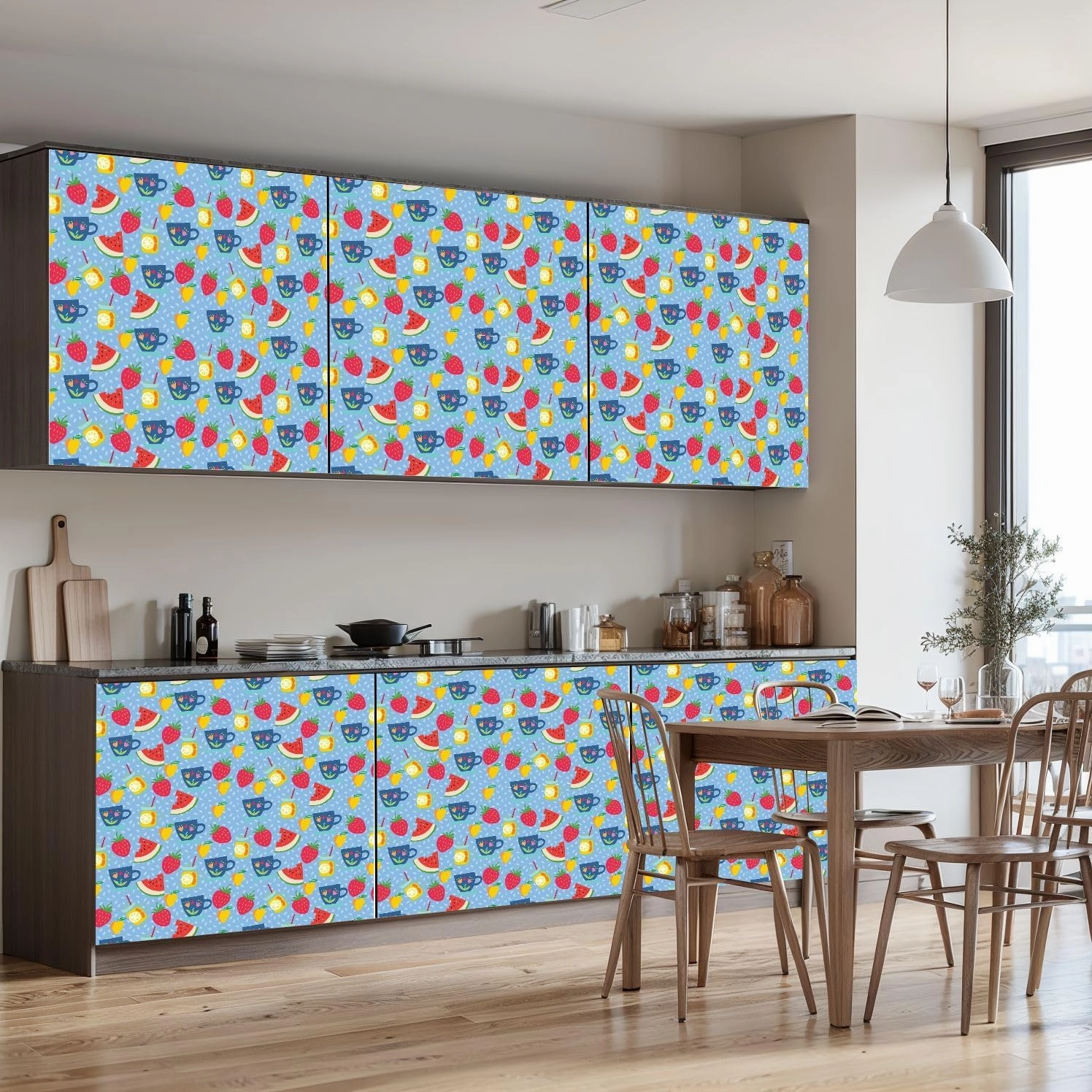 Peel and Stick Wallpaper Self Adhesive Wall Mural Childish Seamless Cute Contact Paper Renter Friendly Wallpaper for Kitchen Nursery Bedroom 17.7"x118"