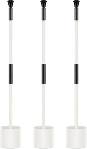 Pelopy Set of 3 Golf Flagsticks Golf Putting Green Flagstick Flag Stick for Yard Portable Fiberglass 2-Section for Chipping Greens Practice Course Backyard Indoor Outdoors, 2.4 Feet