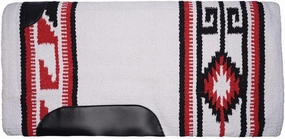 Performance Western Horse Saddle Pad | Hand-Woven Acrylic with Moisture-Wicking Fleece | 3/4" Felt Interior | Classic Native Design | 34" x 36"