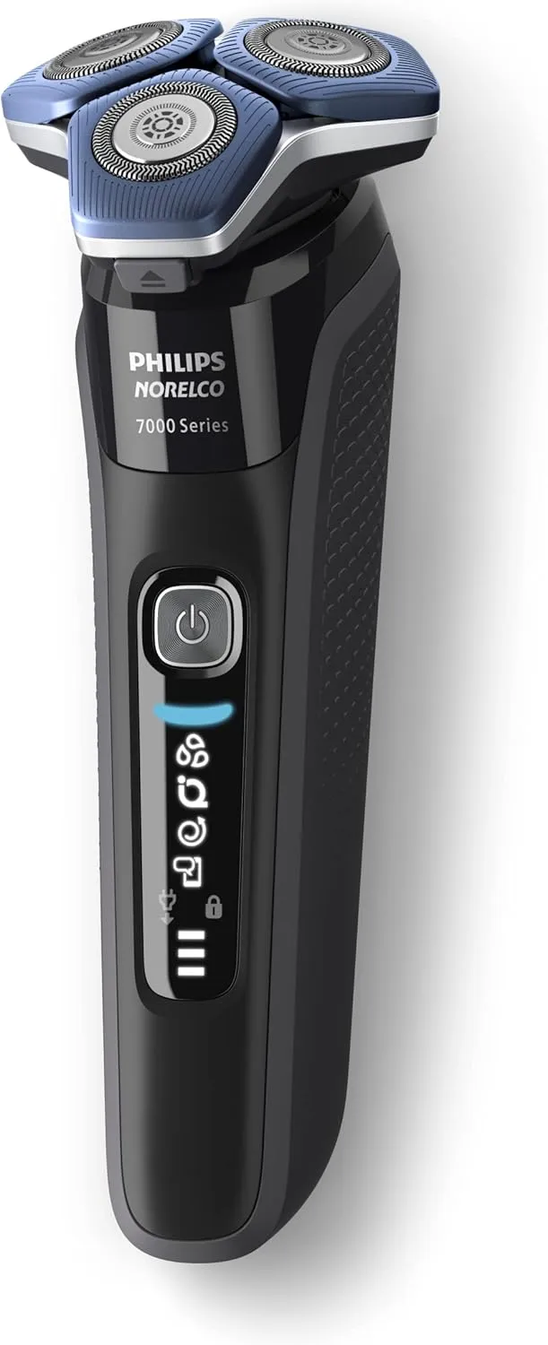 Philips Norelco Shaver 7600, Rechargeable Wet & Dry Electric Shaver with SenseIQ Technology, Quick Clean Pod, Travel Case & Pop-up Trimmer, S7886/84