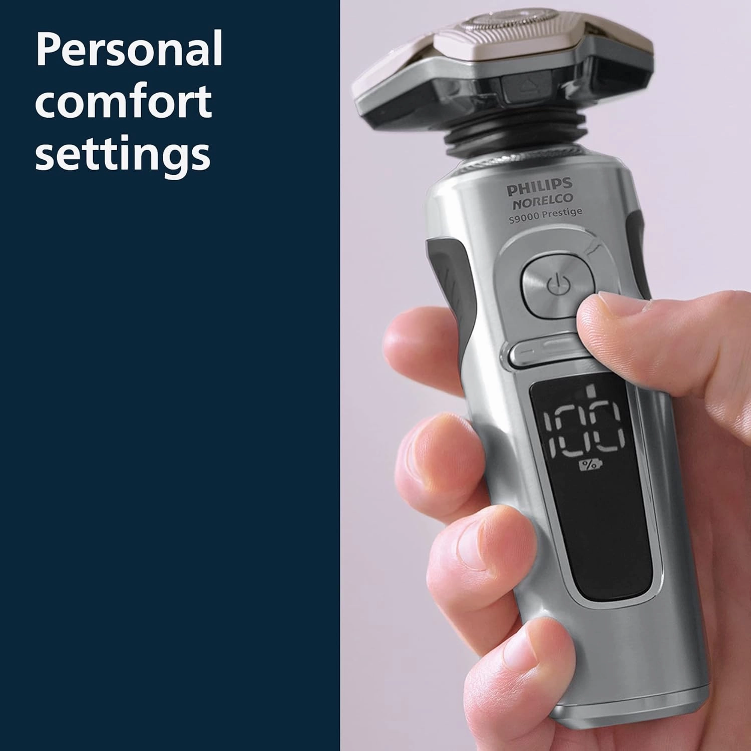 Philips Norelco S9000 Prestige Electric Shaver with Qi-Charger, Precision Trimmer and Premium Case, SP9872/86