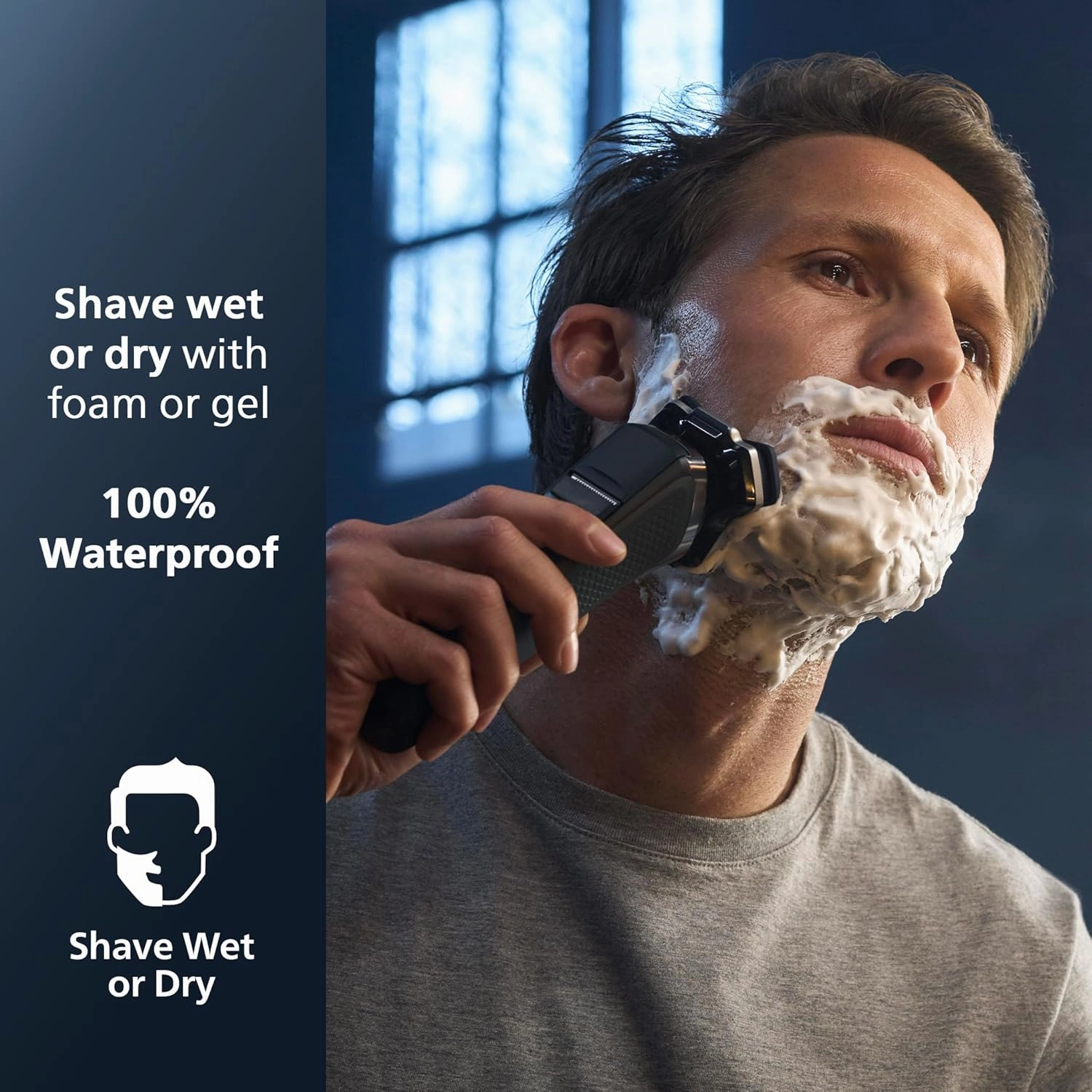 Philips Norelco S9000 Prestige Electric Shaver with Qi-Charger, Precision Trimmer and Premium Case, SP9872/86