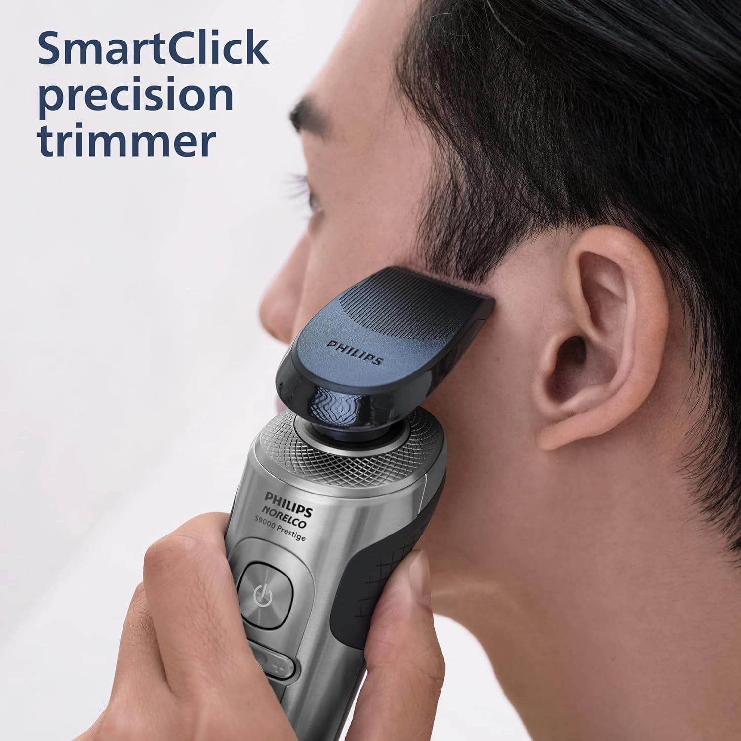 Philips Norelco S9000 Prestige Electric Shaver with Qi-Charger, Precision Trimmer and Premium Case, SP9872/86