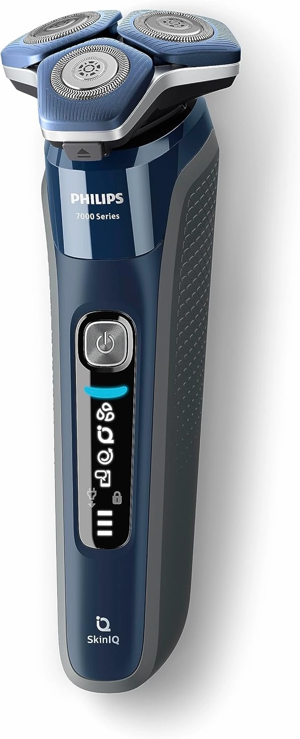 Philips Norelco Shaver 7800, Rechargeable Wet & Dry Electric Shaver with SenseIQ Technology, Quick Clean Pod, Charging Stand, Travel Case and Pop-up Trimmer, S7885/85