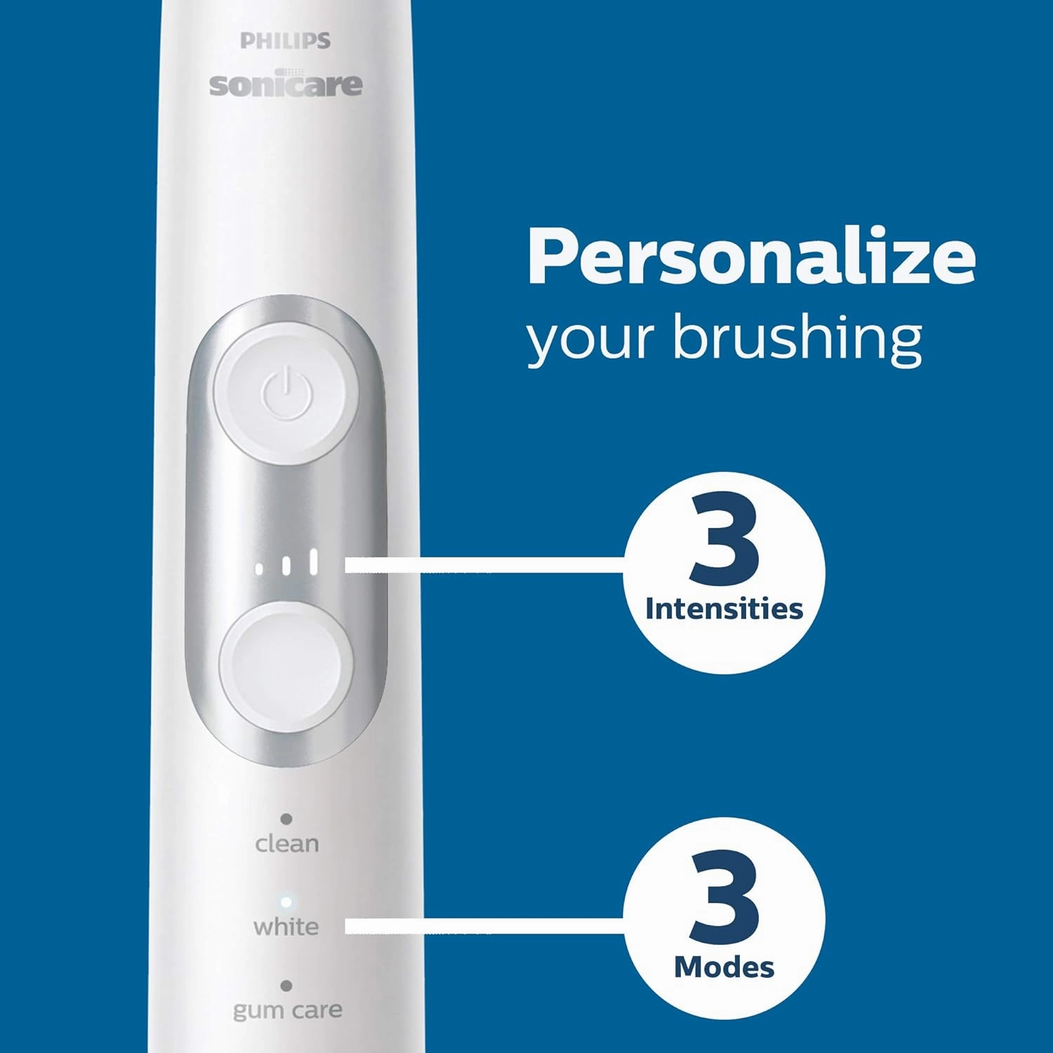 Philips Sonicare ProtectiveClean 6100 Rechargeable Electric Toothbrush, with Pressure Sensor, 3 Cleaning Modes, SmarTimer and QuadPacer, 14-Day Battery Life, Travel Case, Pink, Model HX6876/21