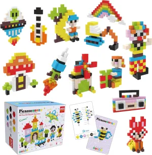 Picasso Cubes 0.5” Pixel Magnetic Puzzle Cube 400 Piece Mix & Match Sensory Toys STEAM Education Learning Building Block Magnets Children Construction Toy Set Stacking Magnet Creative Kit PMC400