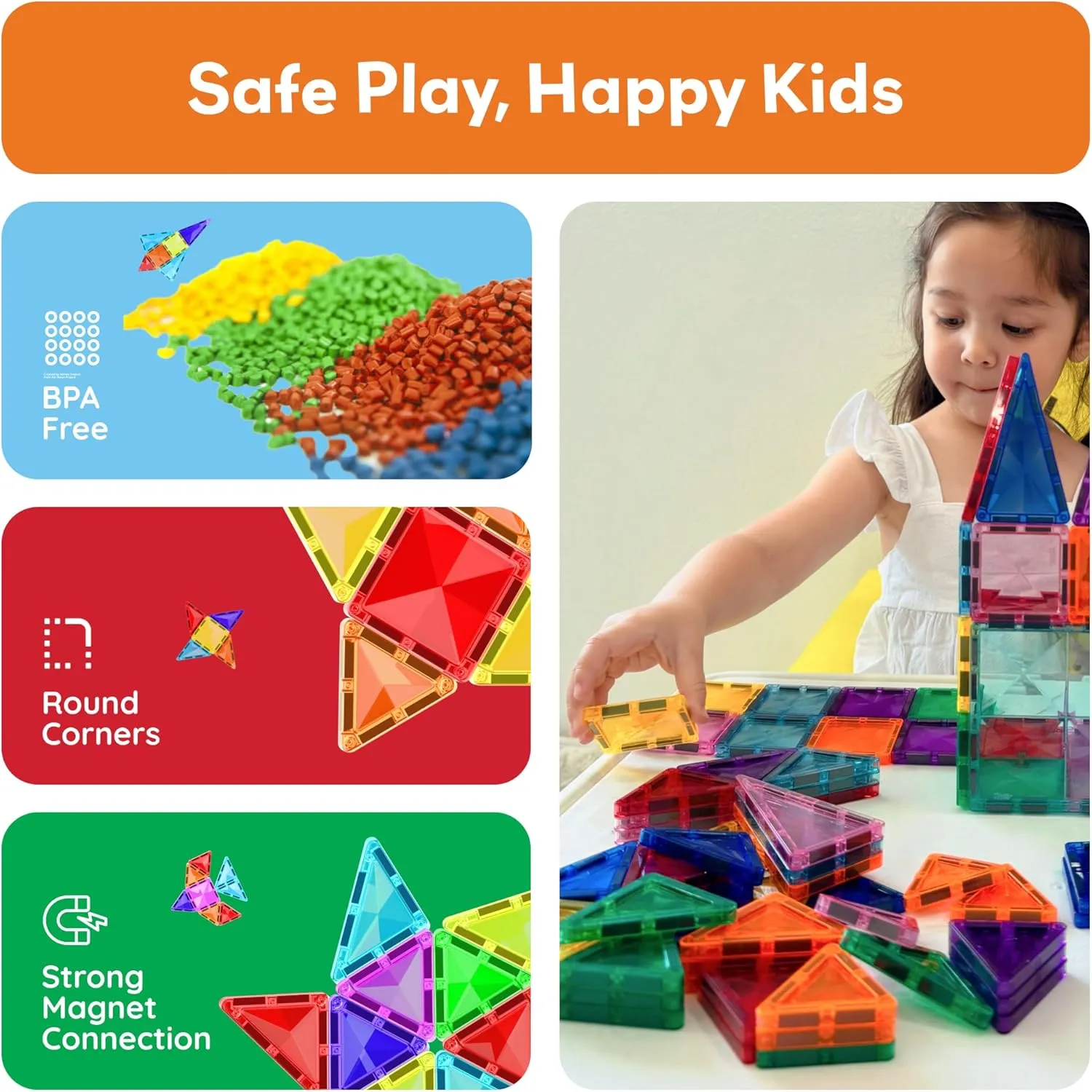 PicassoTiles 120 Piece Magnetic Building Block Mini Diamond Series Travel Size Magnet Construction Toy Set STEM Learning Kit Educational Playset Child Brain Development Stacking Blocks PTM120