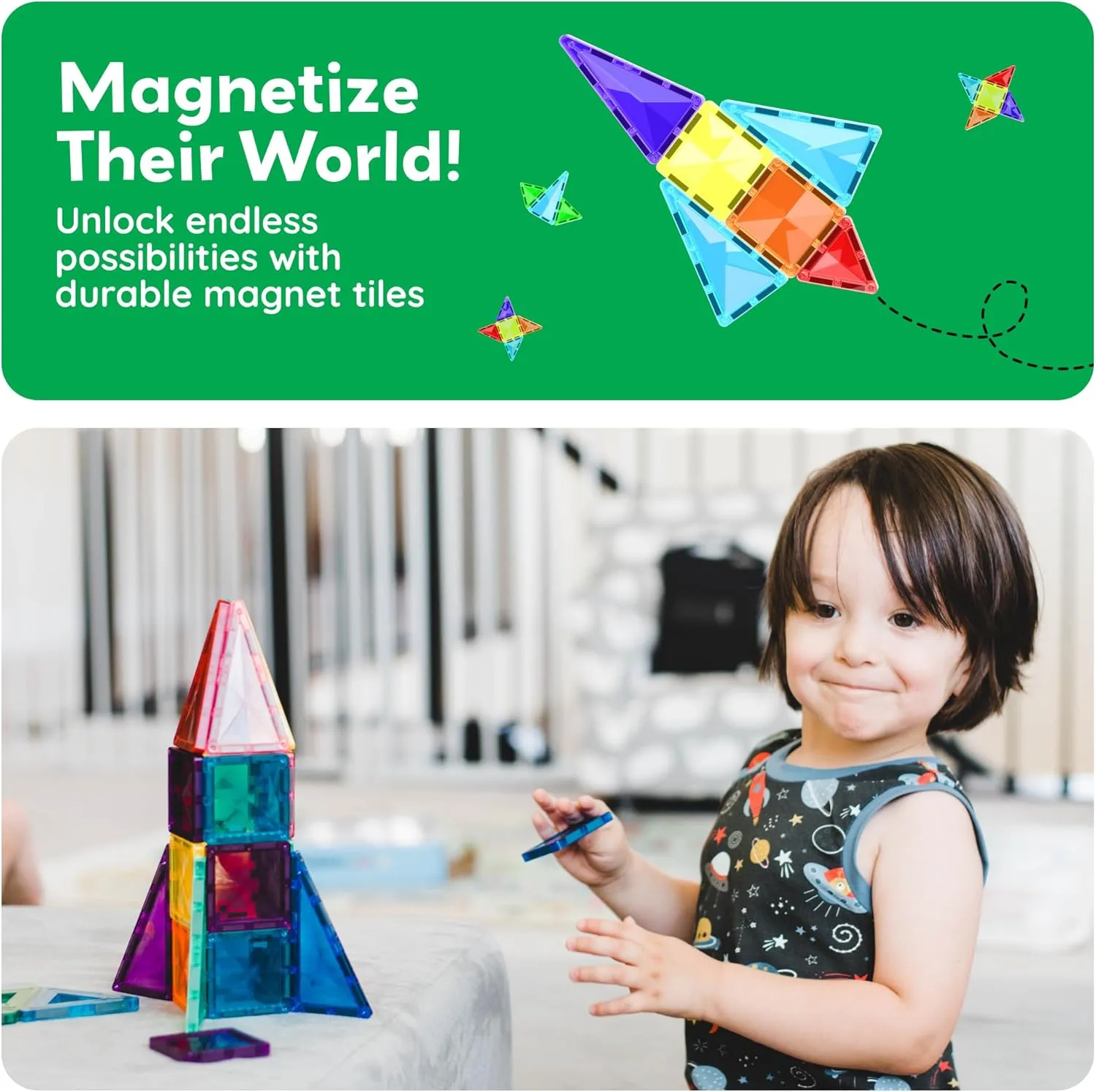 PicassoTiles 120 Piece Magnetic Building Block Mini Diamond Series Travel Size Magnet Construction Toy Set STEM Learning Kit Educational Playset Child Brain Development Stacking Blocks PTM120