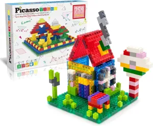 PicassoTiles 259pcs Magnetic Brick Tile Building Block Combo Set Compatible with Other Tiles Over 50  Combination STEM Toy Educational Toys for Ages 3  Toddler Boys and Girls Kids Activity Creativity