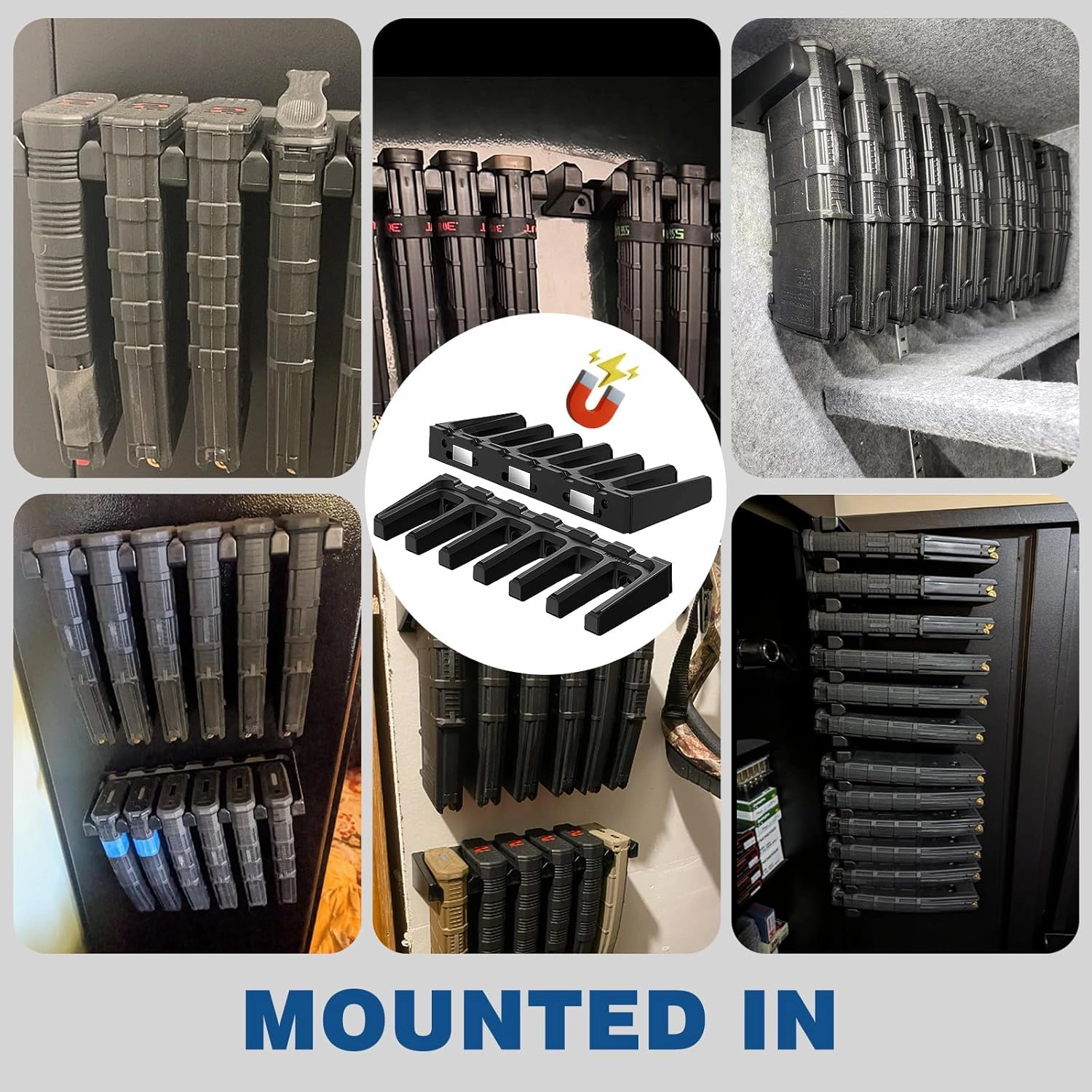 PMAG Rack Wall Mount,Mag Holder|AR Magazine Hodler|Wall Mount Display Mag Storage,Home Magazine Storage Rack,Mag Rack for Gun Safe,Locker,Cabinet,Wall