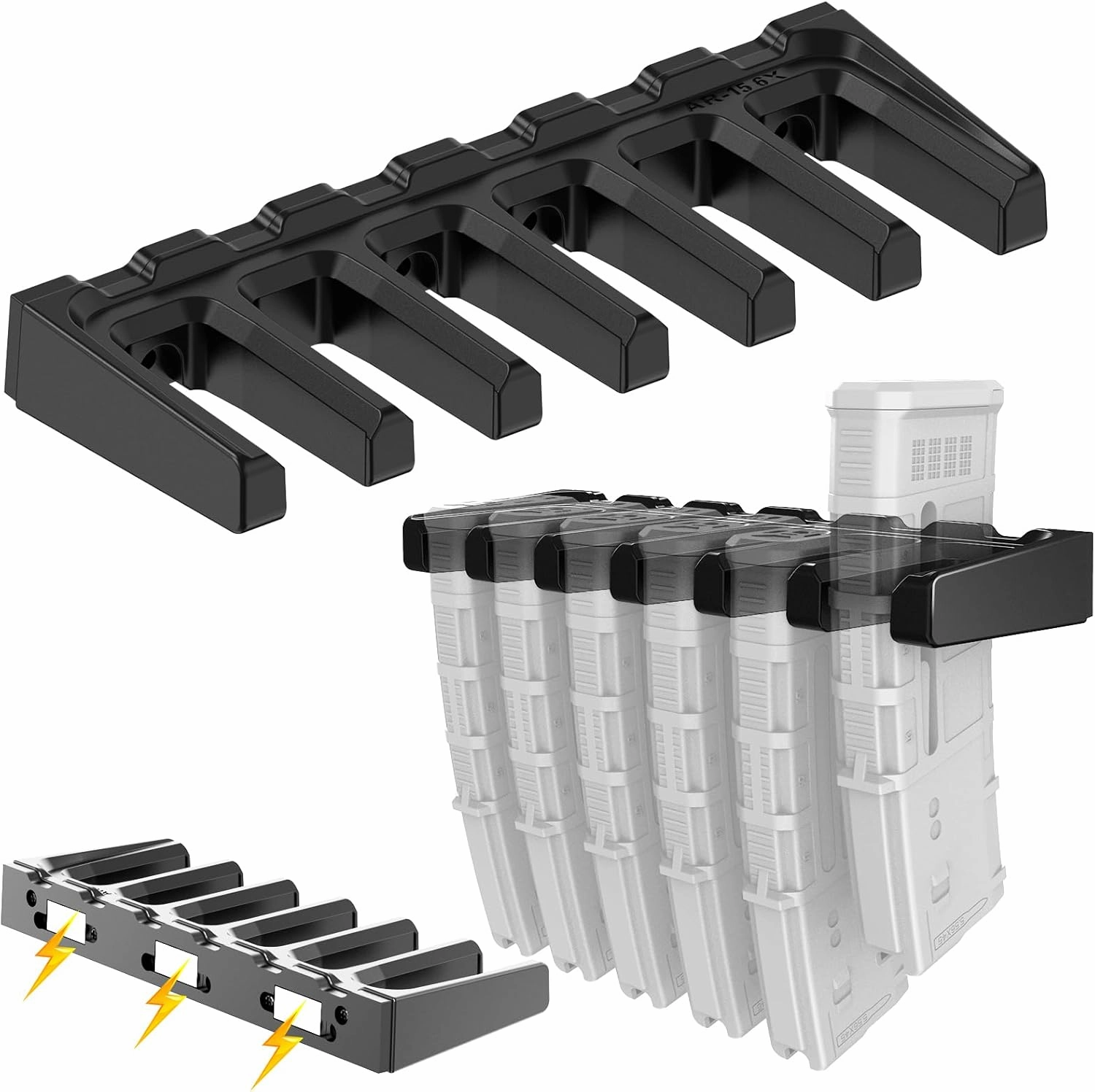 PMAG Rack Wall Mount,Mag Holder|AR Magazine Hodler|Wall Mount Display Mag Storage,Home Magazine Storage Rack,Mag Rack for Gun Safe,Locker,Cabinet,Wall