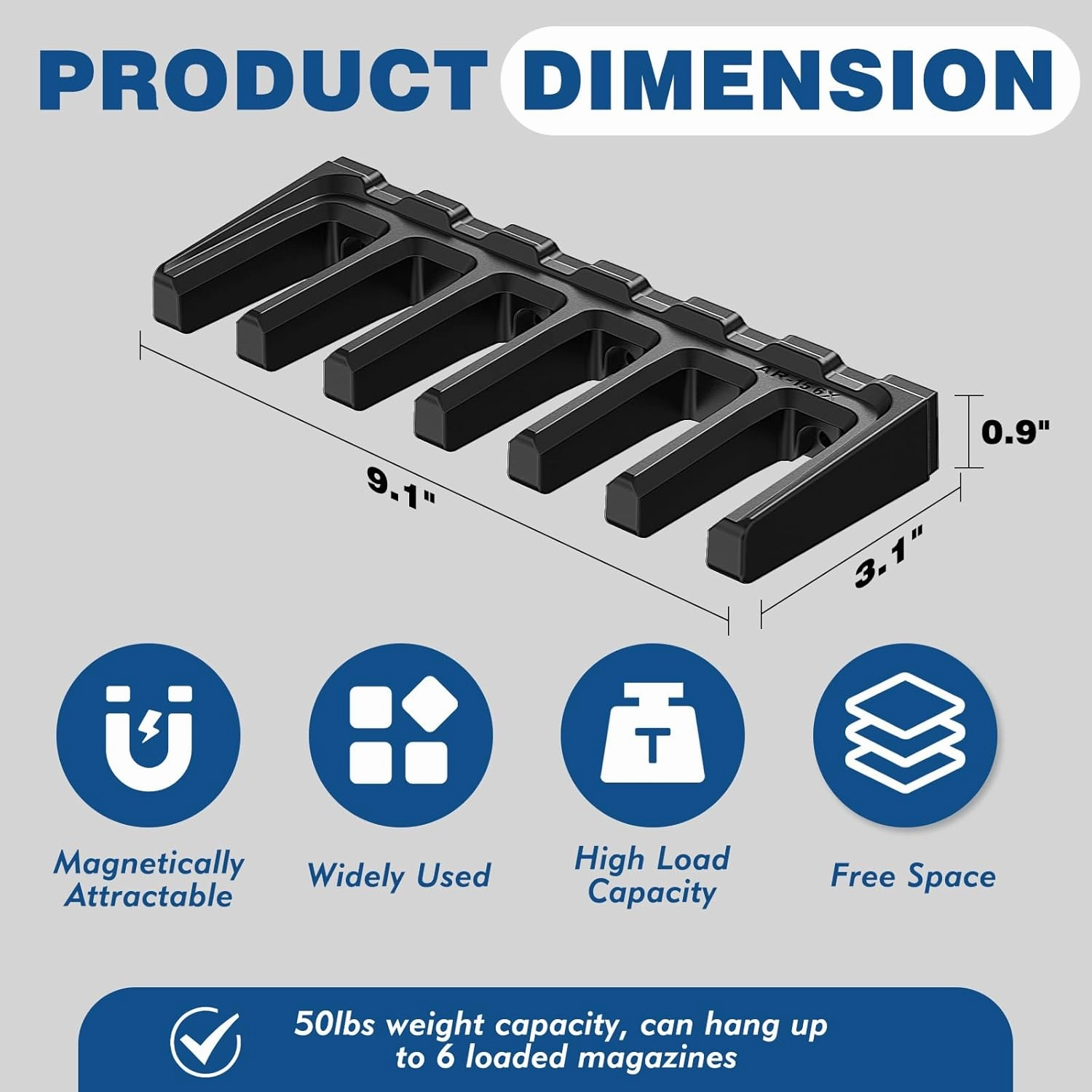 PMAG Rack Wall Mount,Mag Holder|AR Magazine Hodler|Wall Mount Display Mag Storage,Home Magazine Storage Rack,Mag Rack for Gun Safe,Locker,Cabinet,Wall
