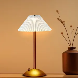 Portable LED Table Lamp with Touch Sensor, 3 Color Touch Control Rechargeable, 3-Levels Brightness Metal Desk, Bedside, Dining Room Light (White)
