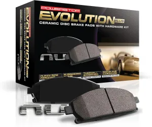 Power Stop 17-727, Z17 Front Ceramic Brake Pads with Hardware For Chevrolet Classic, Chevrolet Malibu, Oldsmobile Alero, Oldsmobile Cutlass, Pontiac Grand Am [Model Specific]
