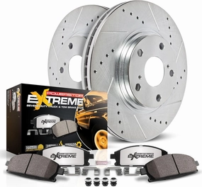 Power Stop K2067-36 Front Z36 Truck & Tow Brake Kit, Carbon Fiber Ceramic Brake Pads and Drilled and Slotted Brake Rotors For Escalade Chevy Silverado 1500 GMC Sierra 1500 [Application Specific]