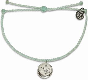Pura Vida Bracelet Silver or Gold Crystal Mountain Coin Charm Bracelet - Handmade with Czech Crystal, Adjustable with Waterproof Band - Stackable Bracelets, Handmade Braceletss