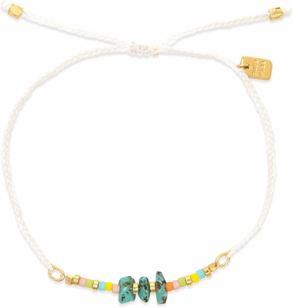 Pura Vida Bracelets Solana Seed Bead String Boho Bracelet for Women - White