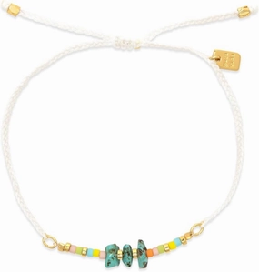 Pura Vida Bracelets Solana Seed Bead String Boho Bracelet for Women - White