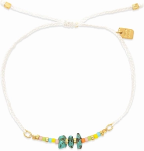 Pura Vida Bracelets Solana Seed Bead String Boho Bracelet for Women - White