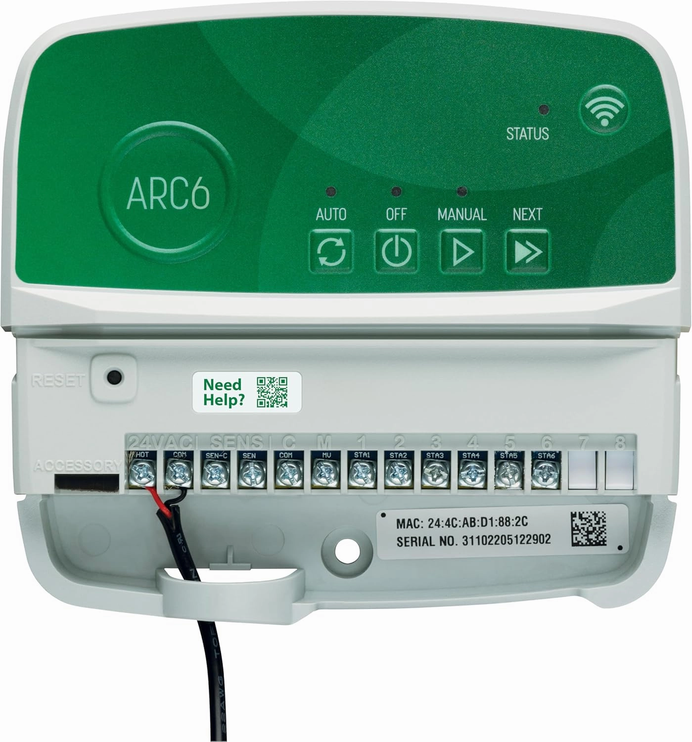 Rain Bird ARC6 App-Based Indoor Smart Irrigation WiFi Timer/Controller, 6-Zone/Station, EPA WaterSense Certified, Compatible with Alexa
