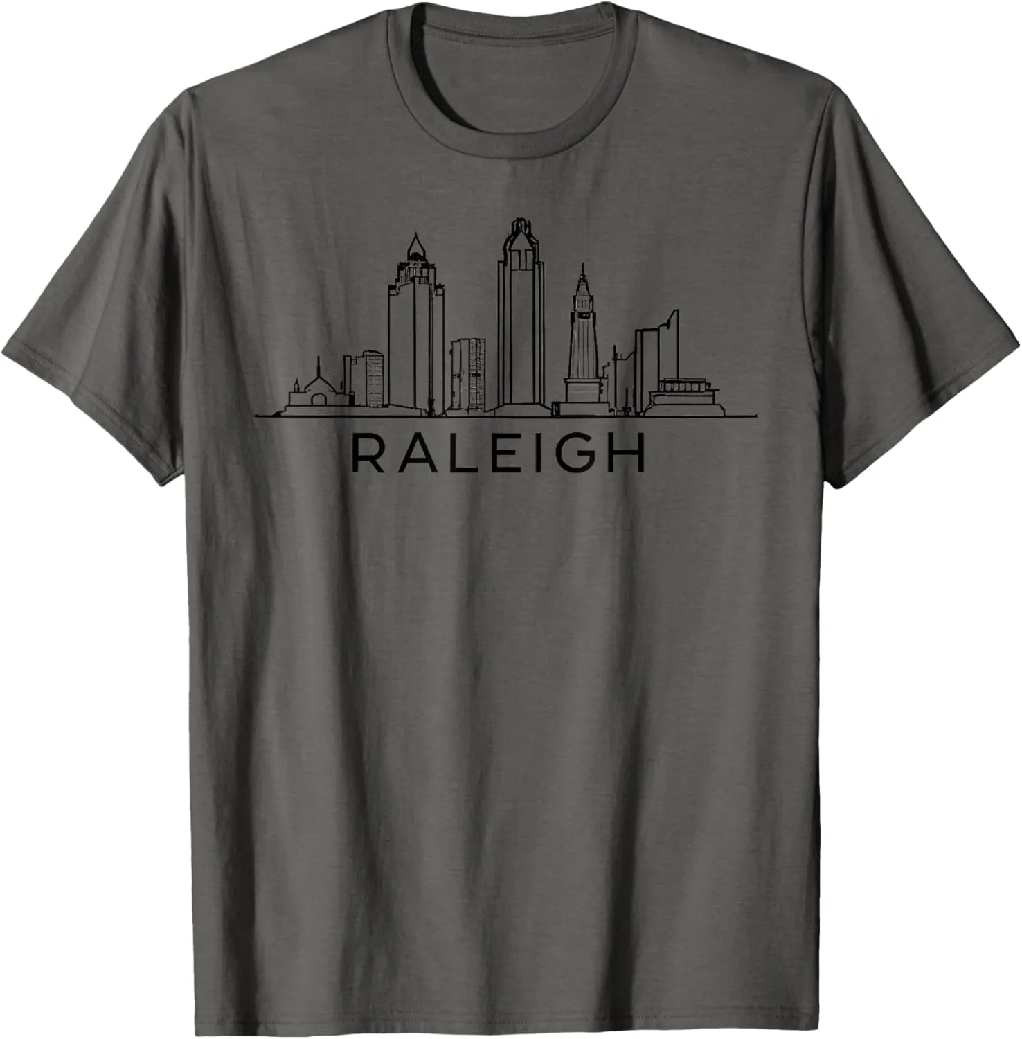 Raleigh North Carolina NC City Skyline Drawing Souvenir Gift T-Shirt