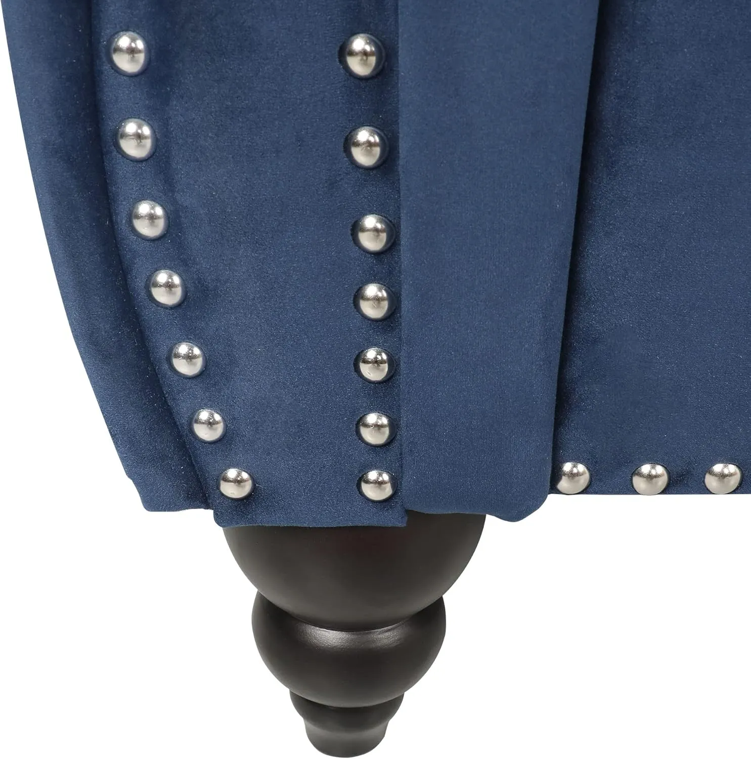 RARZOE Chesterfield Classic Sofa, Mordern 3 Seater Velvet Sofa Couch, Tufted Back Chesterfield Settee Sofas with Nailhead Trim Scroll Arms for Living Room Apartment(Blue)