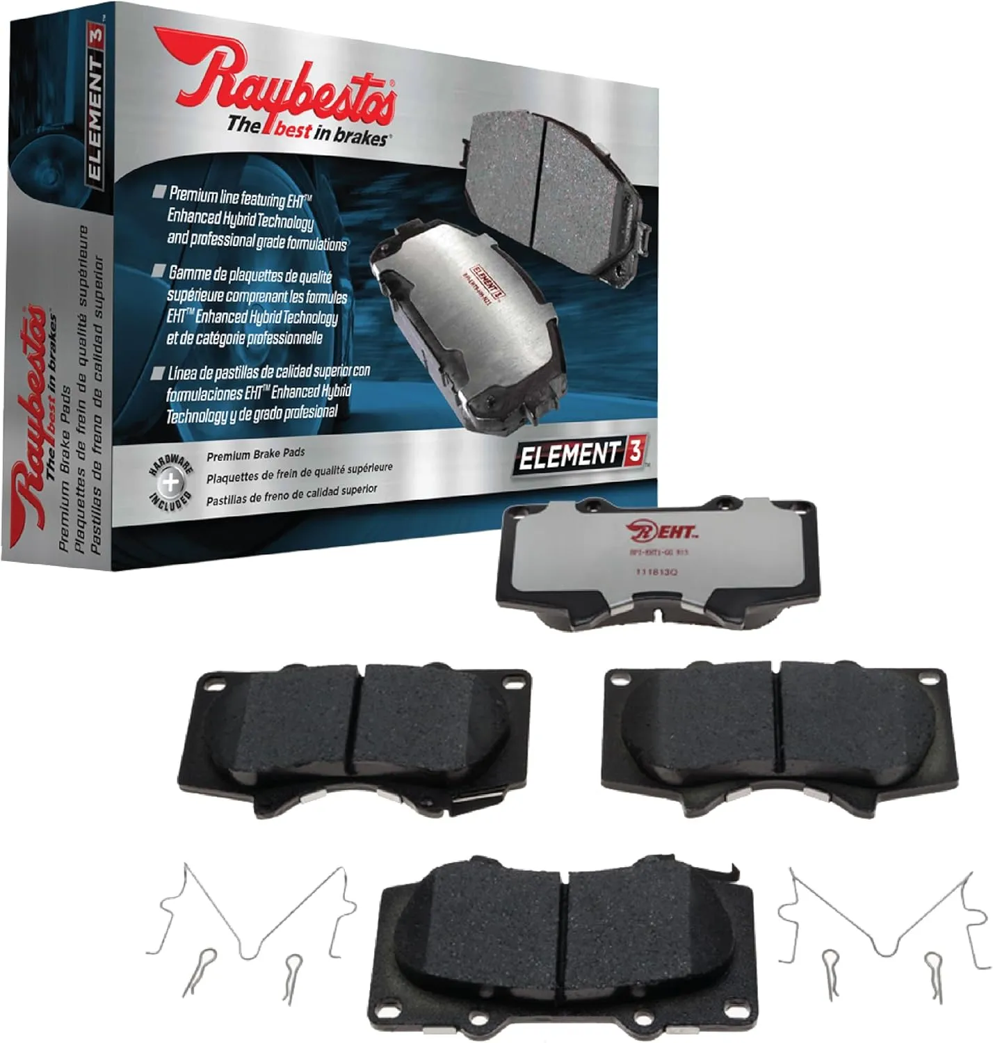 Raybestos Element3 EHTTM Automotive Replacement Front Brake Pad for Selected Dodge (Dakota,Durango,Ram 1500), Mitsubishi (Raider), Chrysler (Aspen) Model Years (EHT1084H)