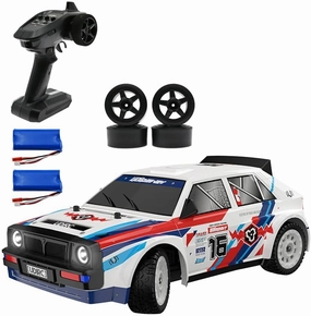 RC Truck 70 Km/h Drift Car Brushless Motor RC Sport Racing Car Hight Speed Drift Vehicle 1/16 RC Car with LED Lights, Two Batteries and Drift Tires   Racing Tires