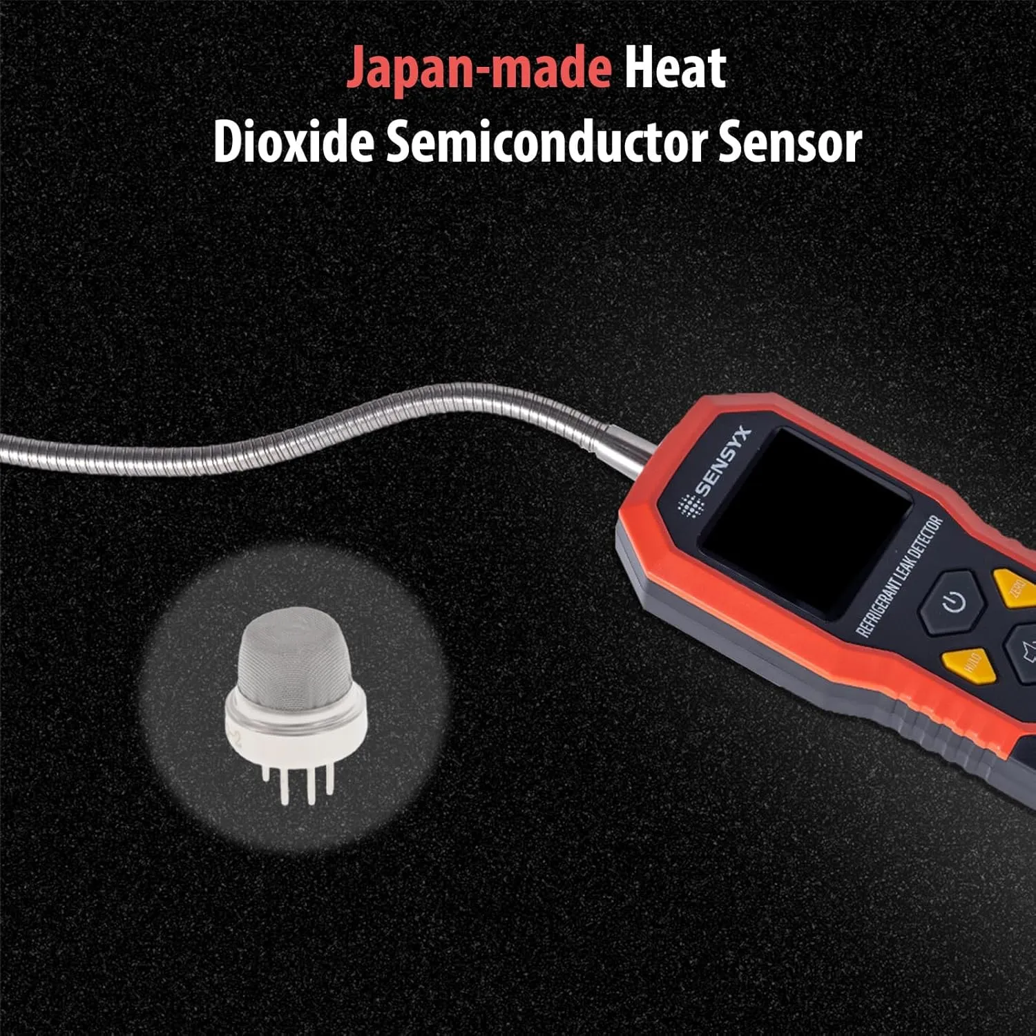 Rechargeable HVAC Refrigerant Leak Detector, Halogen Freon Sniffer, Air Conditioning Detection, Automotive Gas Finder (SFD200 Refrigerant Detector)