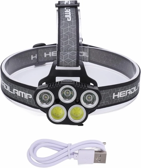Rechargeable HEADLAMP with Sensor System COB Light for Outdoor Activities
