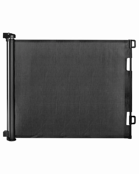 Retractable Baby Gate,Mesh Baby Gate or Mesh Dog Gate,33" Tall,Extends up to 55" Wide,Child Safety Gate for Doorways, Stairs, Hallways, Indoor/Outdoor（Black,33"x55")