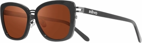 Revo Sunglasses Eva: Polarized Lens with Cat Eye Frame with Stainless Steel Detailing