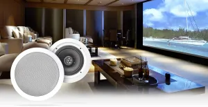 Rockville Pair HC85 8" Inch 700 Watt in-Ceiling Home Theater Speakers 8 Ohm, White
