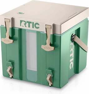 RTIC Halftime Water Cooler Portable Carrier Container, Drink Beverage Dispenser, Stackable with 2 Taps, Bottleless, BPA-Free, for Sports, Camping, BBQ, Parties, Picnic, & More, Sage