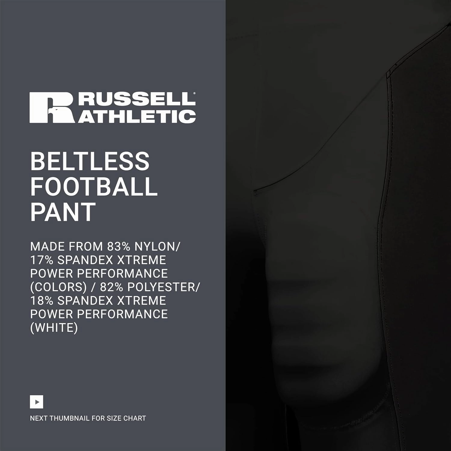 Russell Athletic Men's Beltless Football Pant