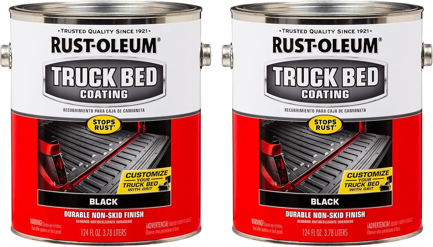 Rust-Oleum 342669-2PK Truck Bed Coating, Gallon, Black, 1 Gallon (Pack of 2)