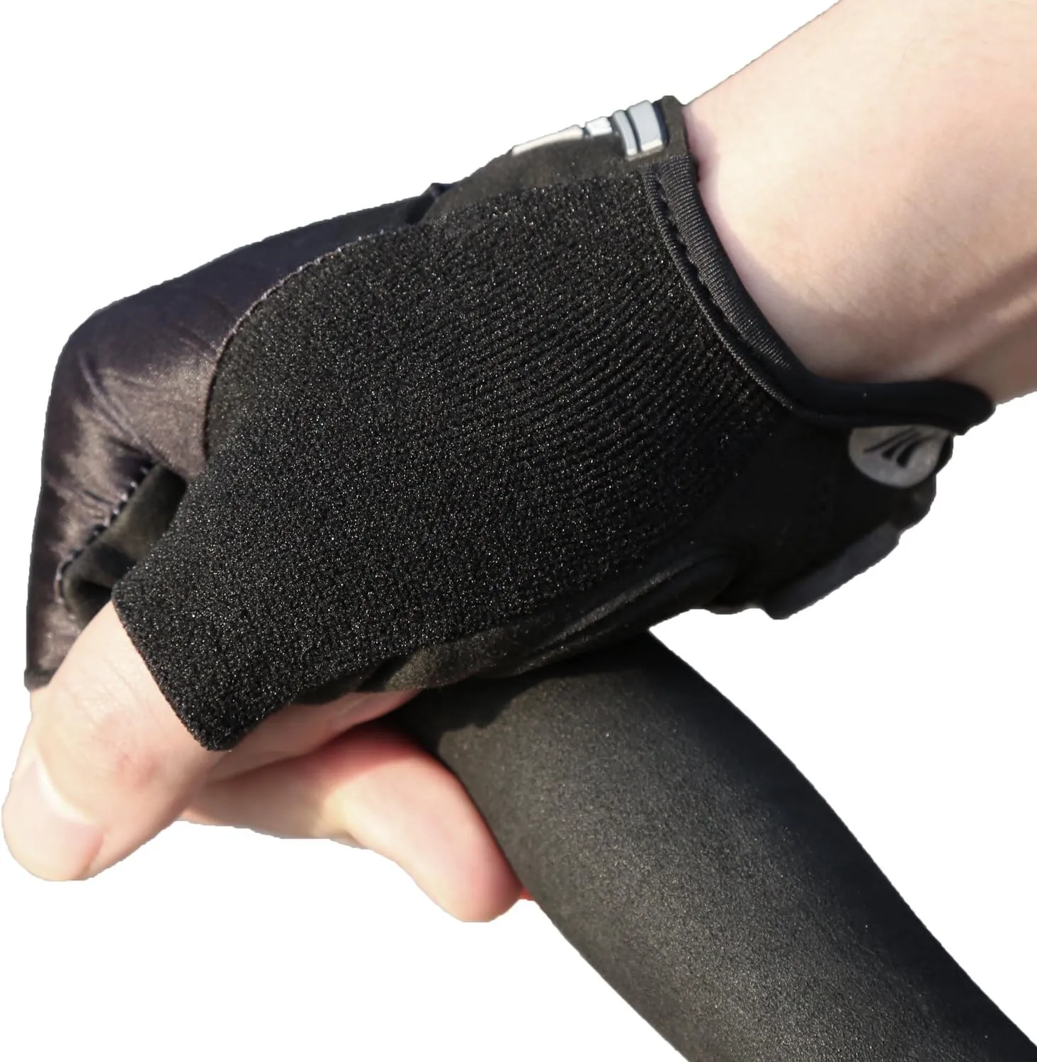 Santic Classic Fingerless Cycling Gloves with Shock-Absorbing Foam Pad Breathable Half Finger Moutain Bike Bicycle Riding Gloves for Men and Women