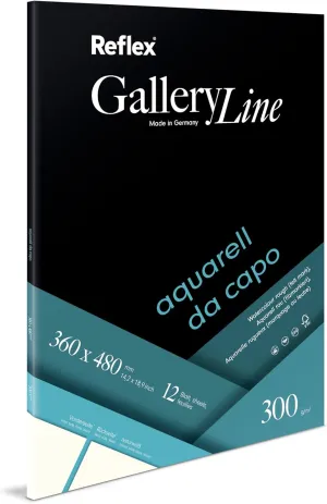Schoellershammer Watercolour Paper Da Capo 36x48cm 300g/m2 pad 12 Sheets