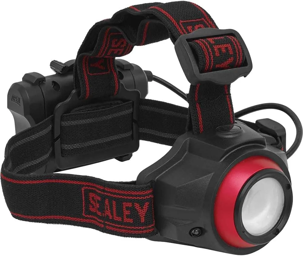 Sealey HT111R 5W Cob LED Rechargeable Head Torch with Auto Sensor, Red