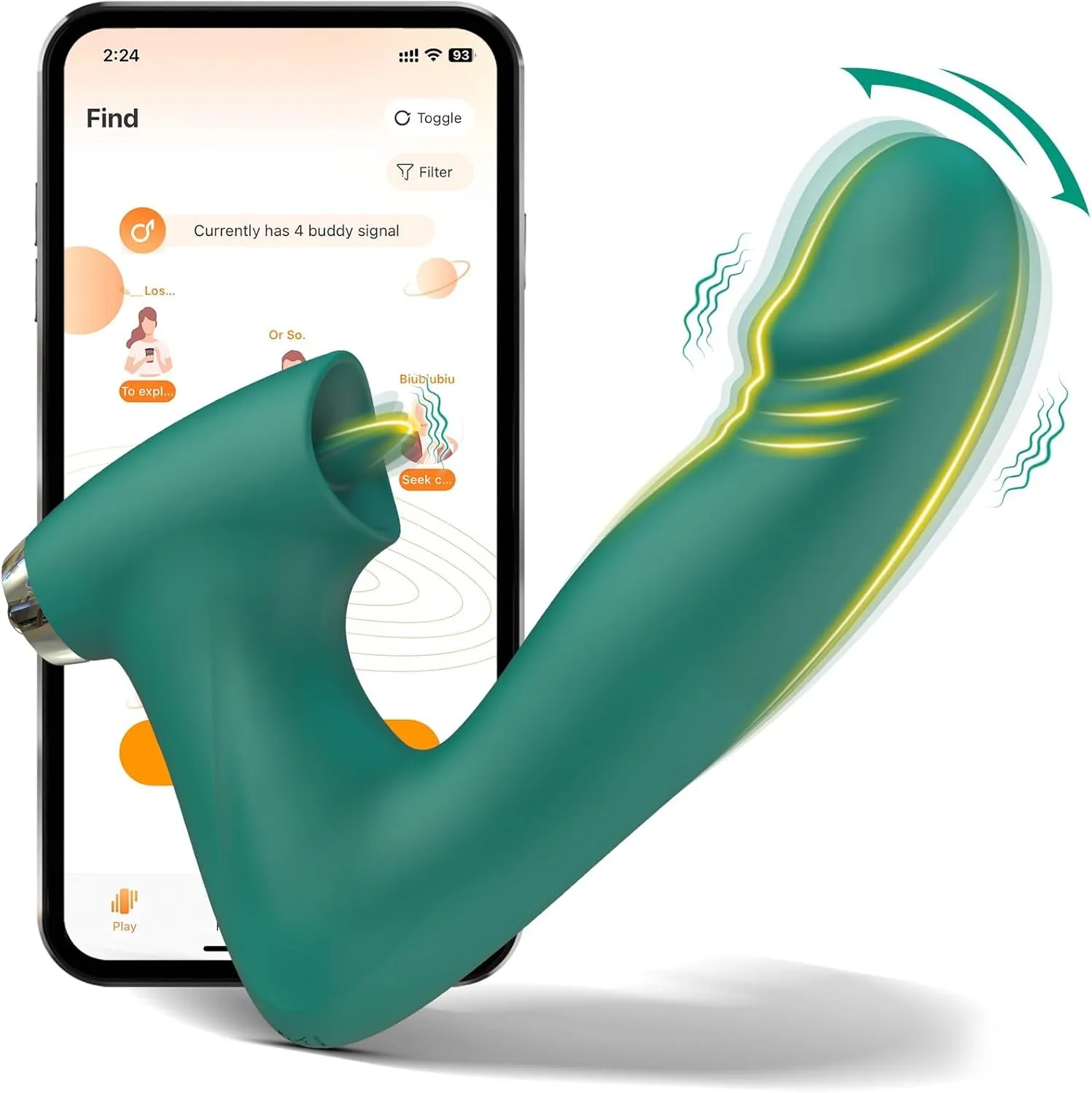 Sex Toys for Women G Spot Vibrator - APP Control Wearable Vibrator Adult Sex Toys, Clitoral Sex Stimulator with 9 Tongue Licking & Wiggling Modes, Couples Vibrator Sexual Pleasure Tools for Women